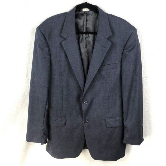 Jos A Bank Sport Coat Mens 43L Long Gray 100% Wool Jacket Blazer Office Classic - Picture 1 of 12